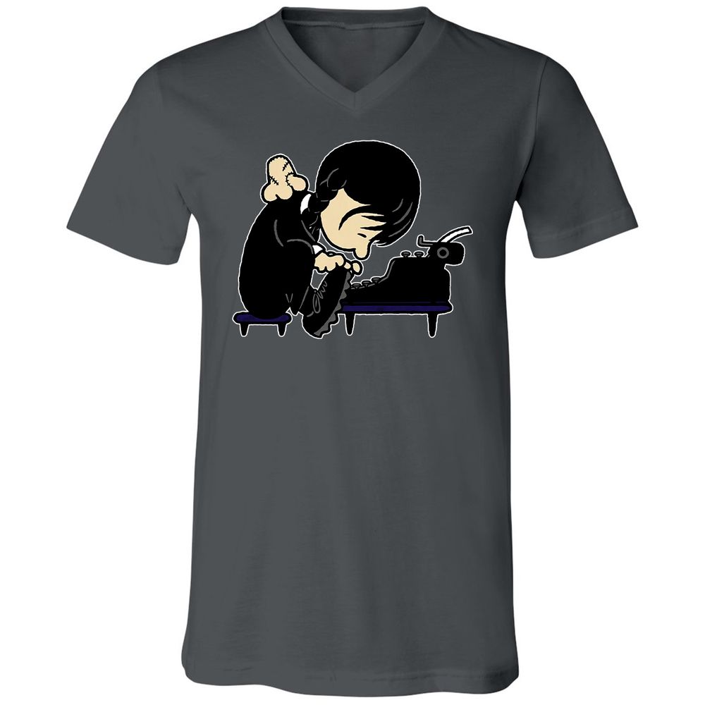 Unisex V-Neck T-Shirt - XN2BHXFV - Asphalt - 12