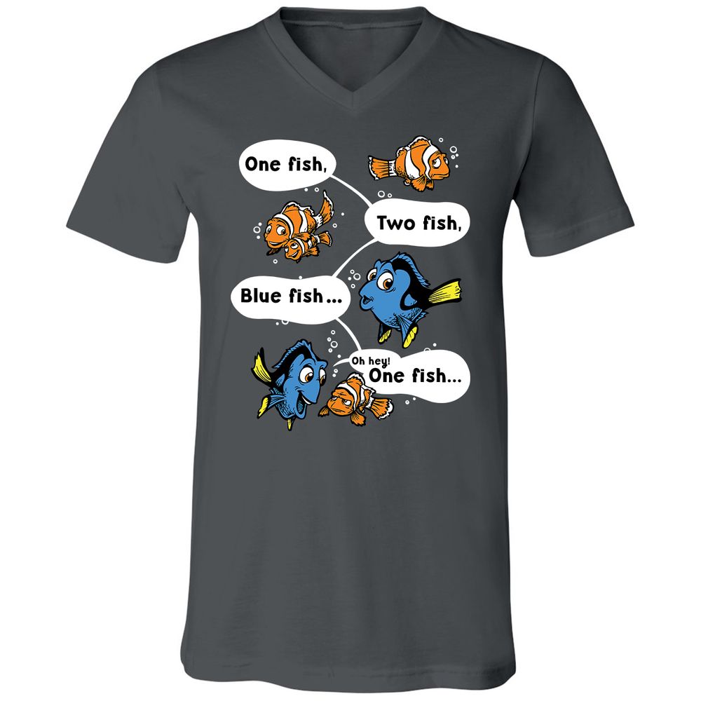 Unisex V-Neck T-Shirt - NQTXKSXD - Asphalt - 12