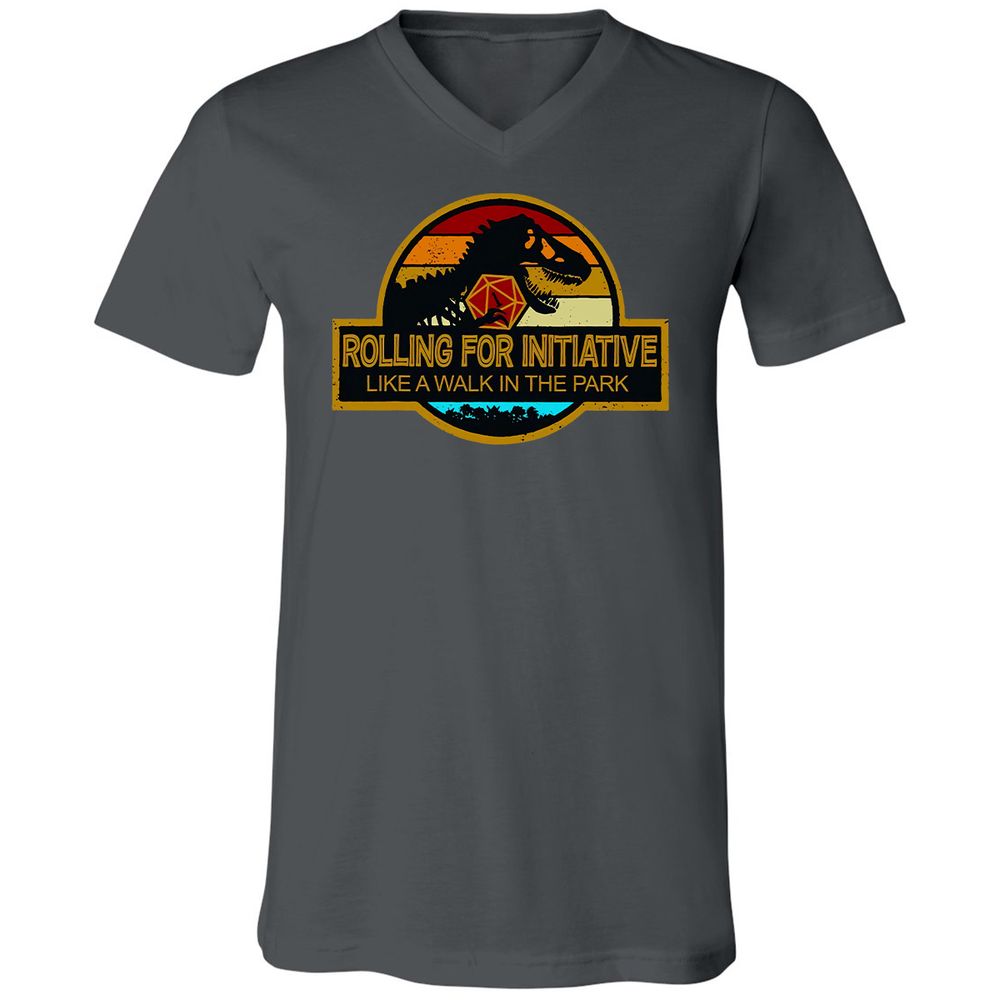 Unisex V-Neck T-Shirt - 4K5GHU14 - Asphalt - 12