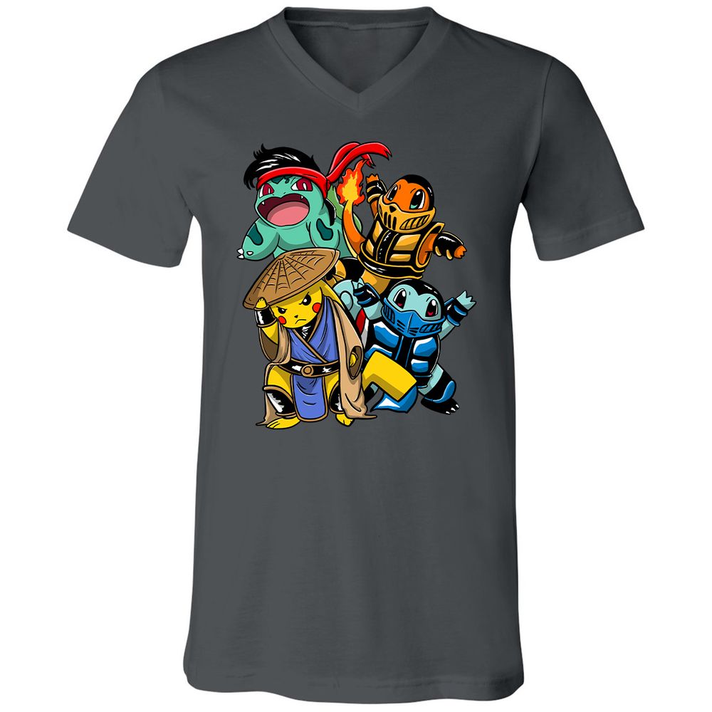 Unisex V-Neck T-Shirt - G2HCQS2F - Asphalt - 12
