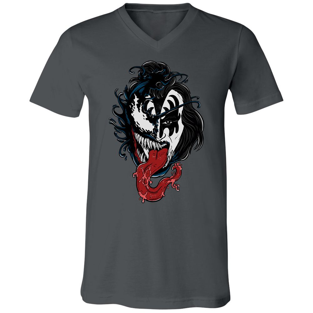 Unisex V-Neck T-Shirt - DZBSBAD1 - Asphalt - 12