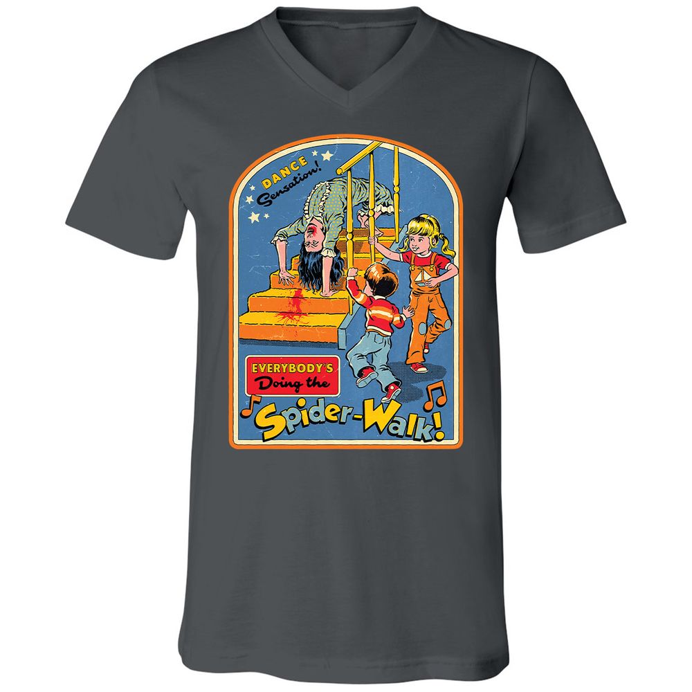 Unisex V-Neck T-Shirt - 5UYJC5P8 - Asphalt - 12