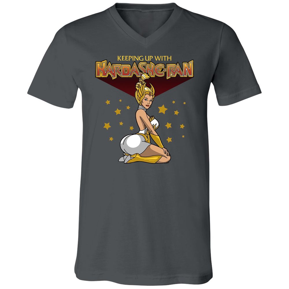 Unisex V-Neck T-Shirt - KAQ5WJZ5 - Asphalt - 12