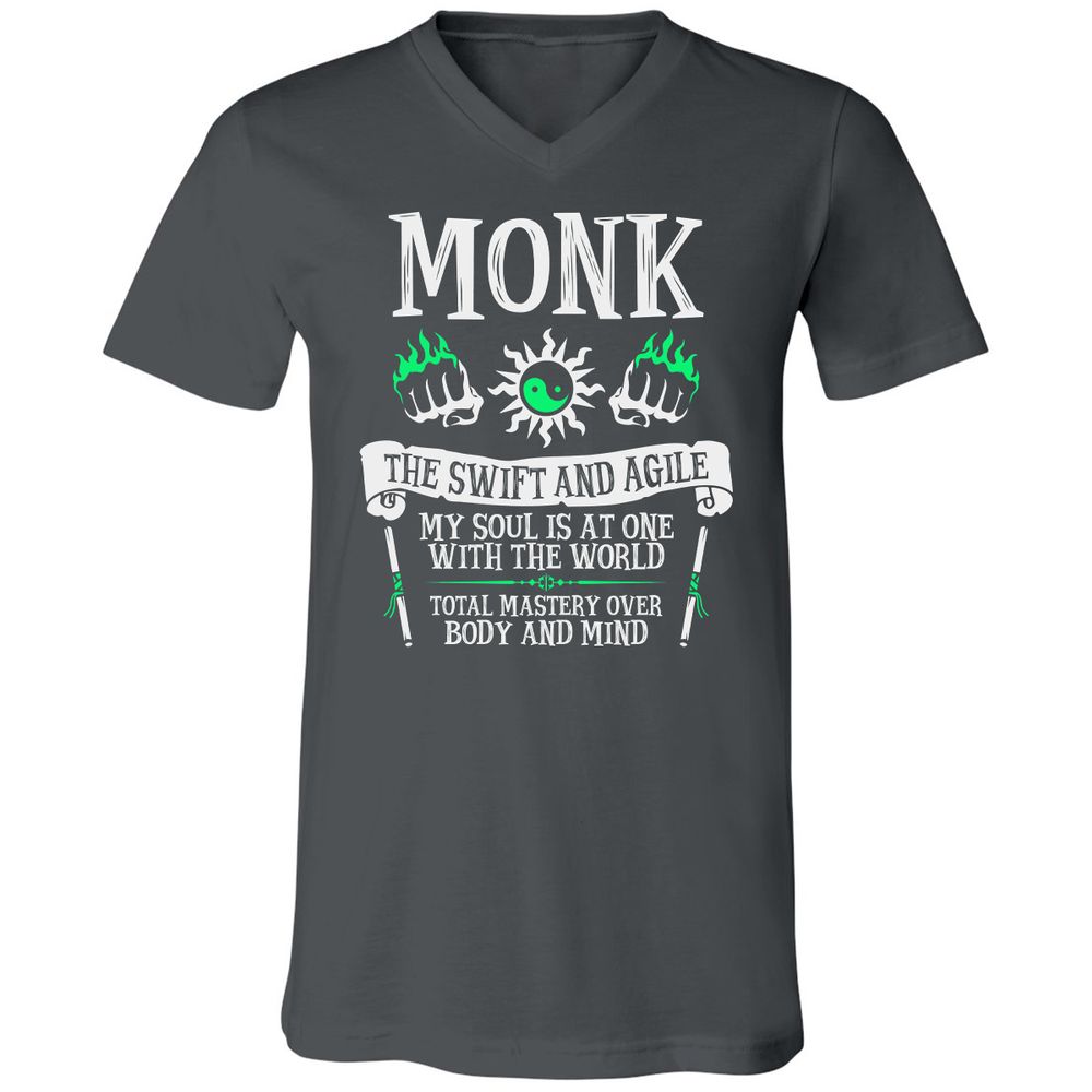 Unisex V-Neck T-Shirt - QE2W3AGY - Asphalt - 12