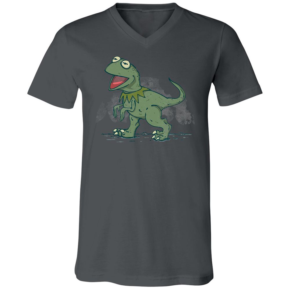 Unisex V-Neck T-Shirt - N9DV84NF - Asphalt - 12