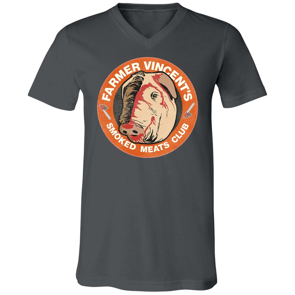 Unisex V-Neck T-Shirt - N86UGHQP - Asphalt - 12