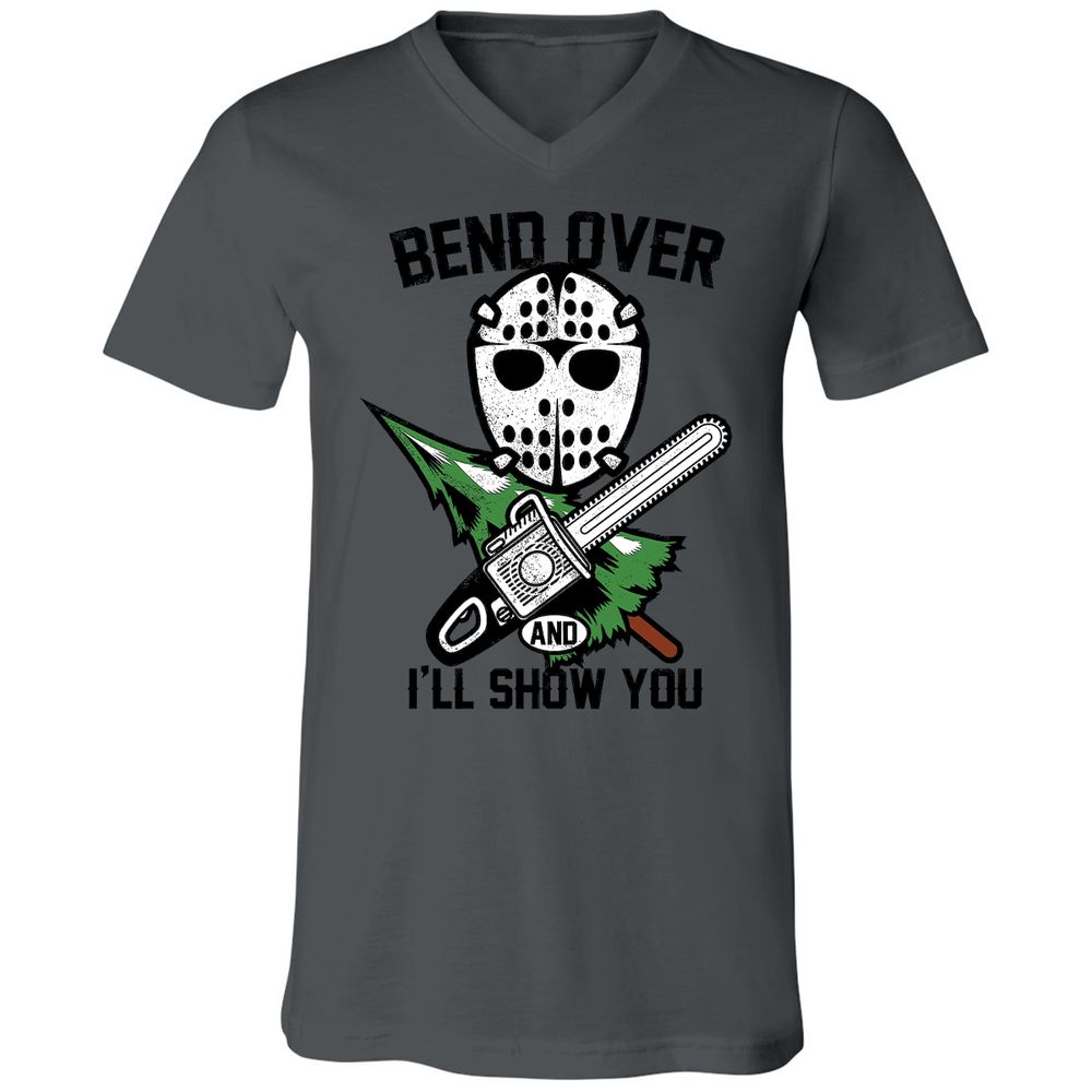 Unisex V-Neck T-Shirt - NYX8HYNM - Asphalt - 12