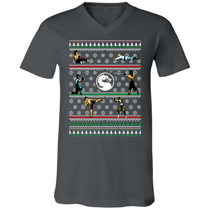 Unisex V-Neck T-Shirt - FEUL3ETK - Asphalt - 12
