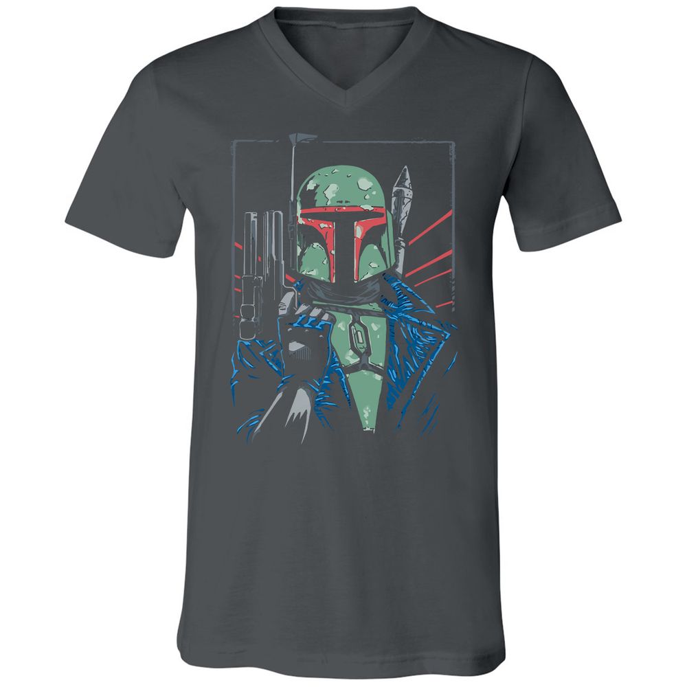 Unisex V-Neck T-Shirt - 64B5RWGH - Asphalt - 12