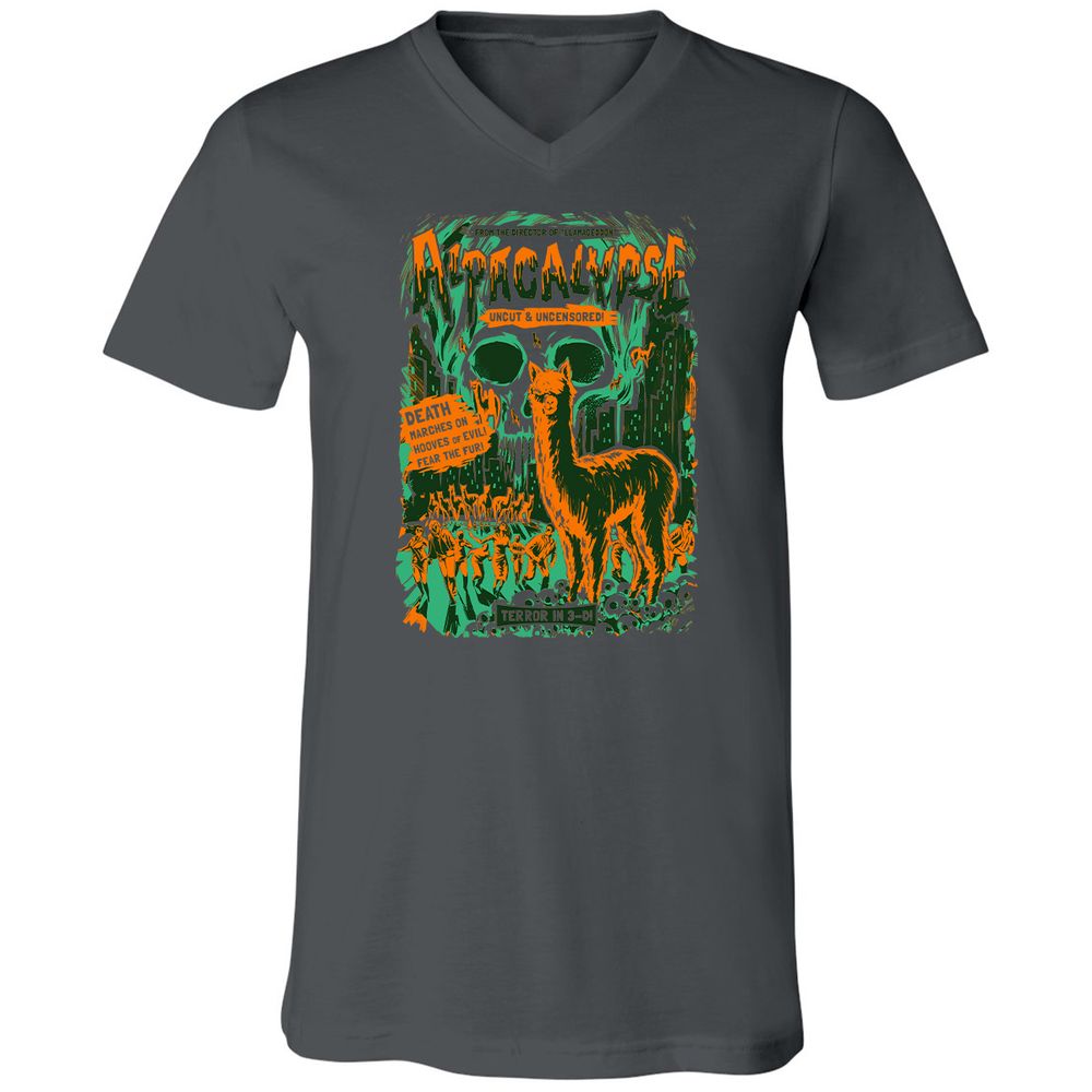 Unisex V-Neck T-Shirt - ASVZRE4L - Asphalt - 12