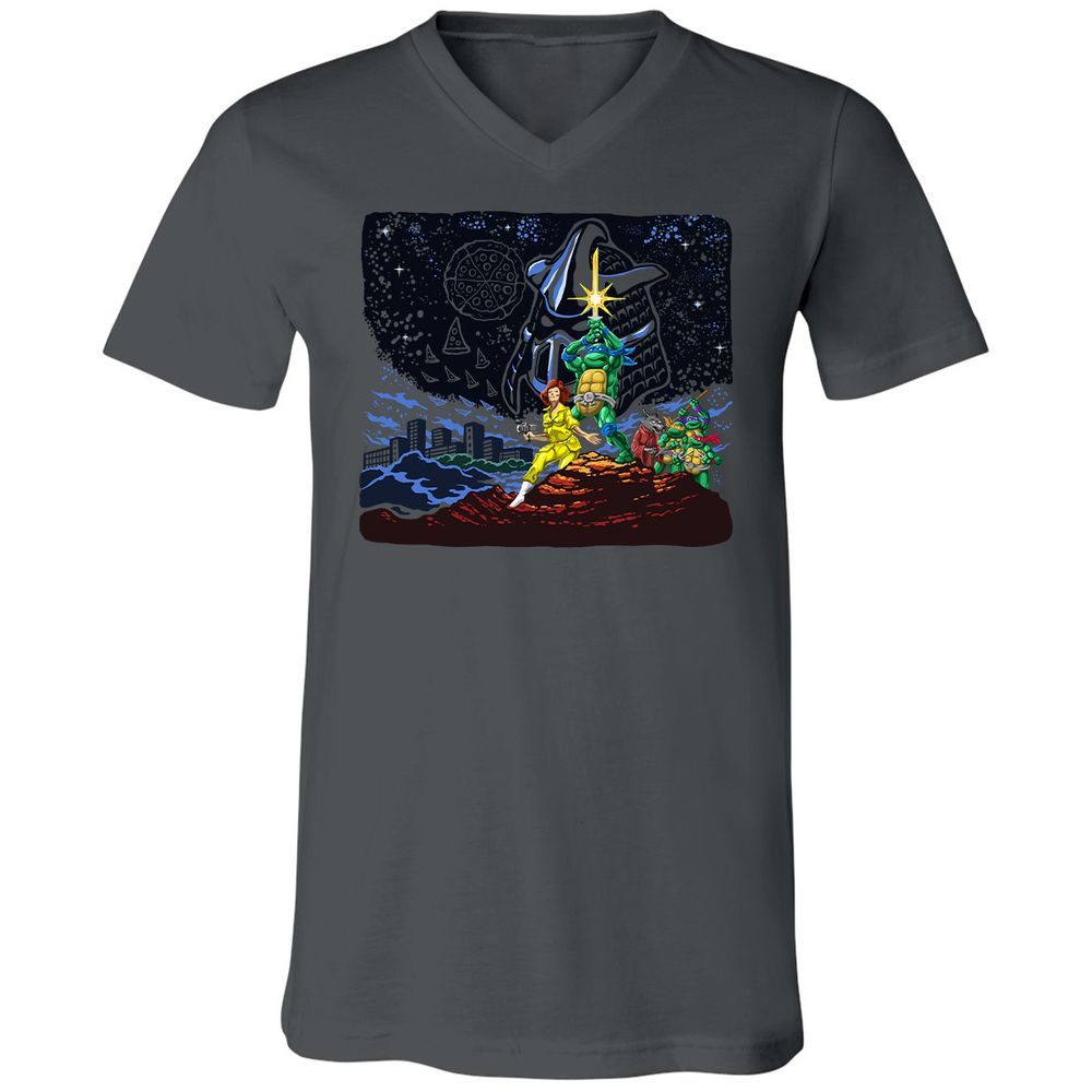 Unisex V-Neck T-Shirt - N1RU5FDP - Asphalt - 12