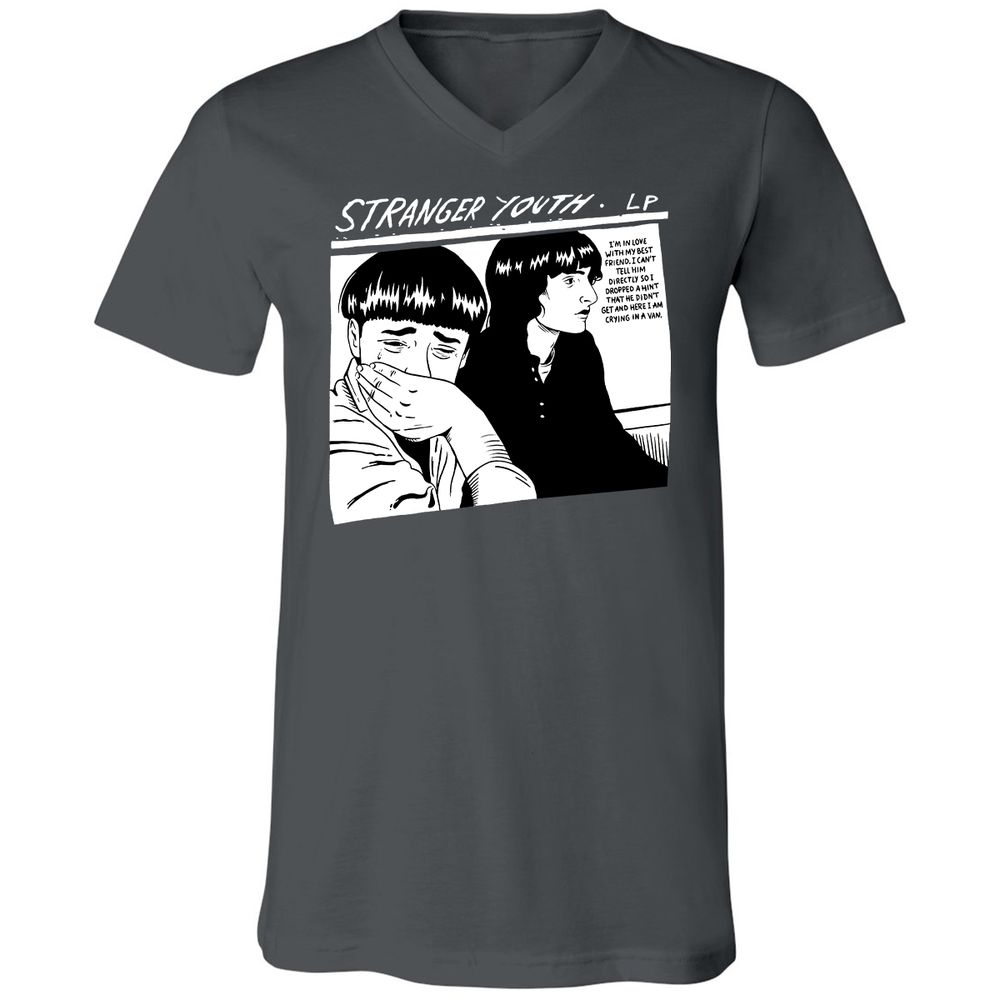 Unisex V-Neck T-Shirt - 7R3H5595 - Asphalt - 12