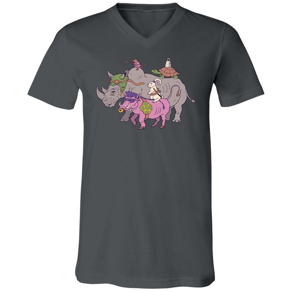 Unisex V-Neck T-Shirt - CP6H6WCU - Asphalt - 12