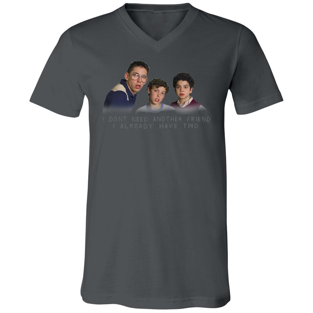 Unisex V-Neck T-Shirt - PSJHRQ13 - Asphalt - 12