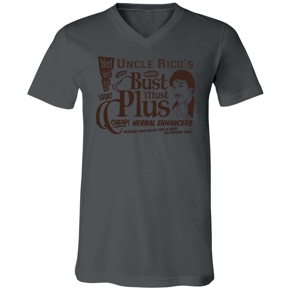 Unisex V-Neck T-Shirt - HGAUQ1ZV - Asphalt - 12