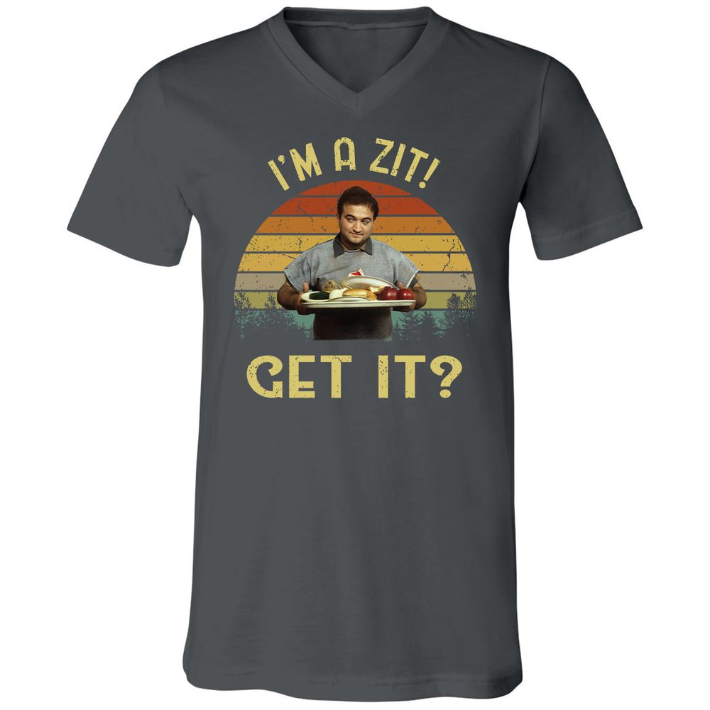 Unisex V-Neck T-Shirt - PFFD42LY - Asphalt - 12