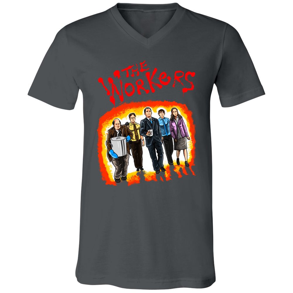 Unisex V-Neck T-Shirt - GPRF7D66 - Asphalt - 12