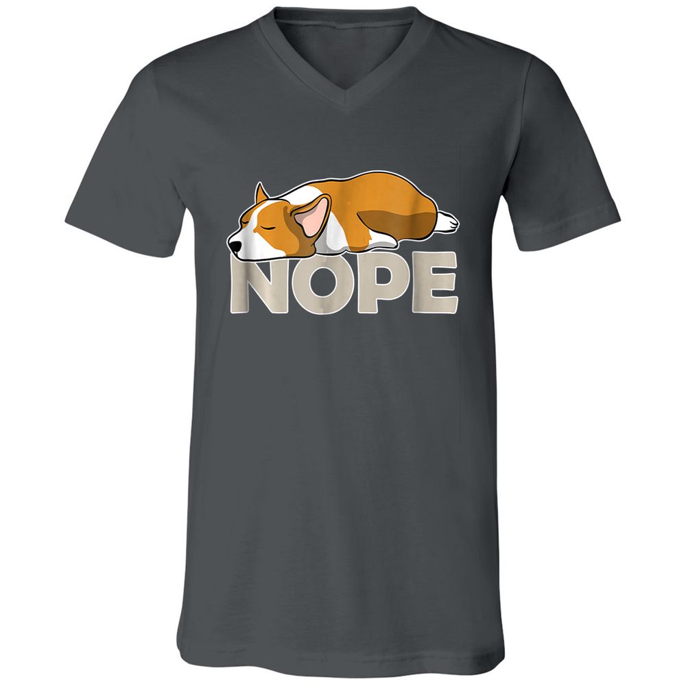 Unisex V-Neck T-Shirt - N6GW8FMP - Asphalt - 12