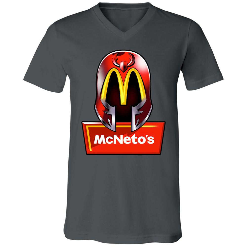 Unisex V-Neck T-Shirt - HYNFPWGR - Asphalt - 12