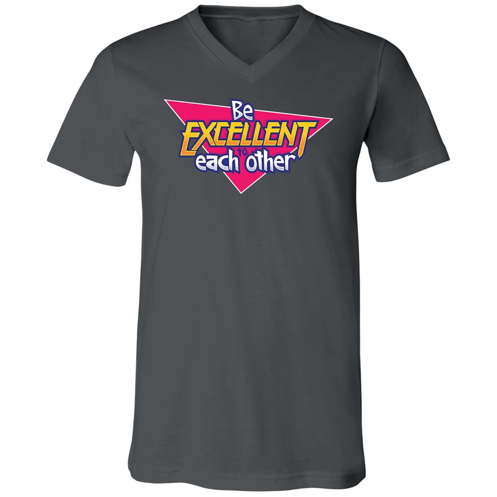 Unisex V-Neck T-Shirt - 6XUBC2HG - Asphalt - 12