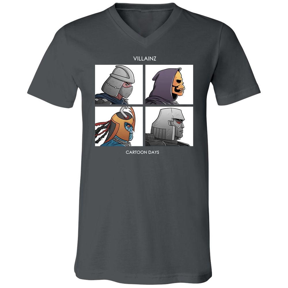 Unisex V-Neck T-Shirt - XN38YZCR - Asphalt - 12