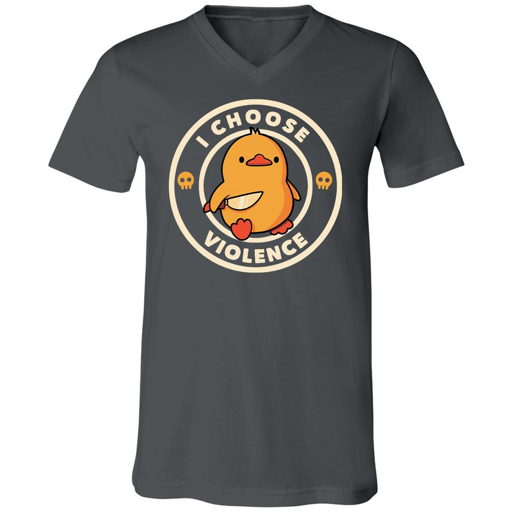Unisex V-Neck T-Shirt - K9V2VAXA - Asphalt - 12