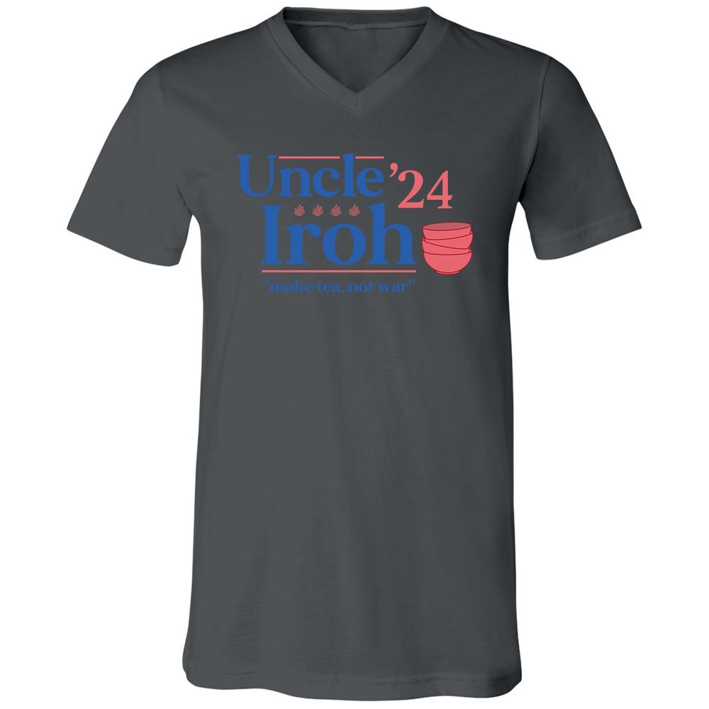 Unisex V-Neck T-Shirt - HD4A2TE2 - Asphalt - 12