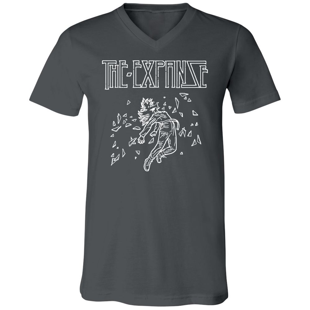 Unisex V-Neck T-Shirt - A3JCYVTW - Asphalt - 12