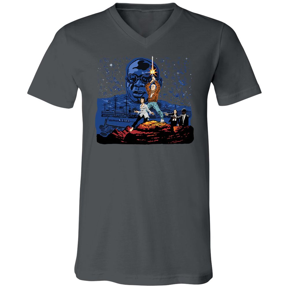 Unisex V-Neck T-Shirt - A5RHDVZQ - Asphalt - 12