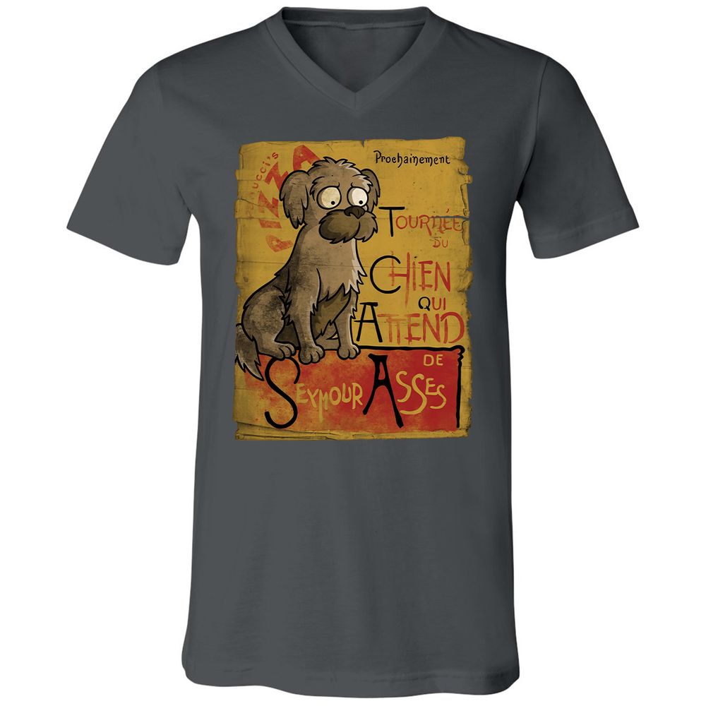 Unisex V-Neck T-Shirt - YT6HGPJB - Asphalt - 12