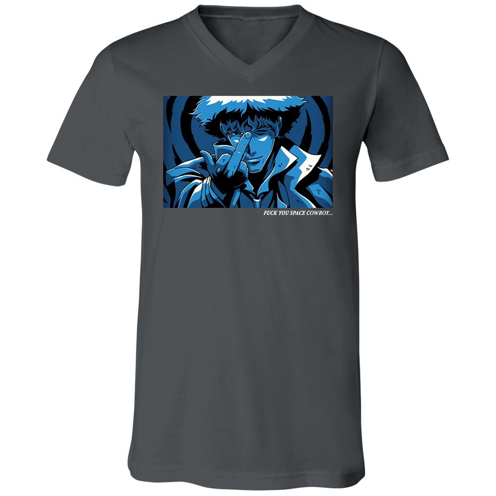 Unisex V-Neck T-Shirt - WTQ5LRAN - Asphalt - 12