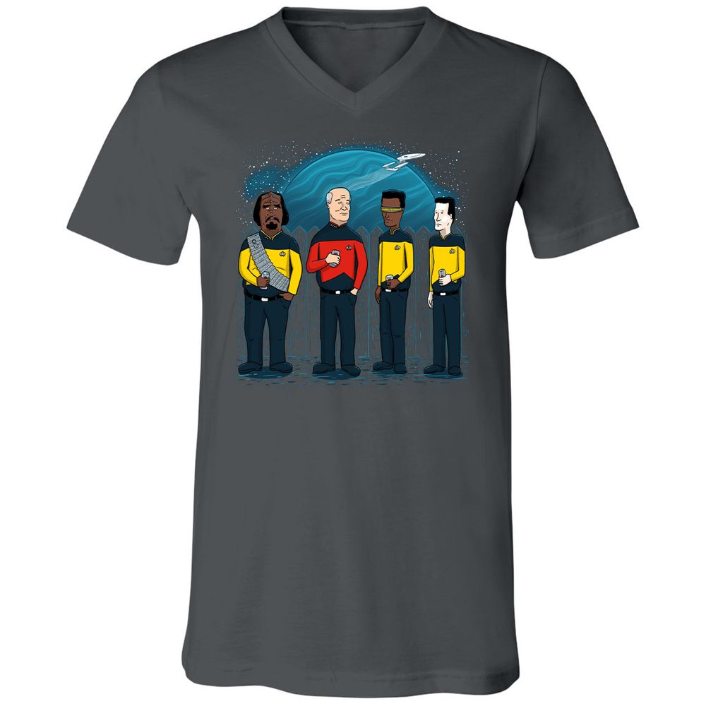 Unisex V-Neck T-Shirt - 5TUAWP2X - Asphalt - 12