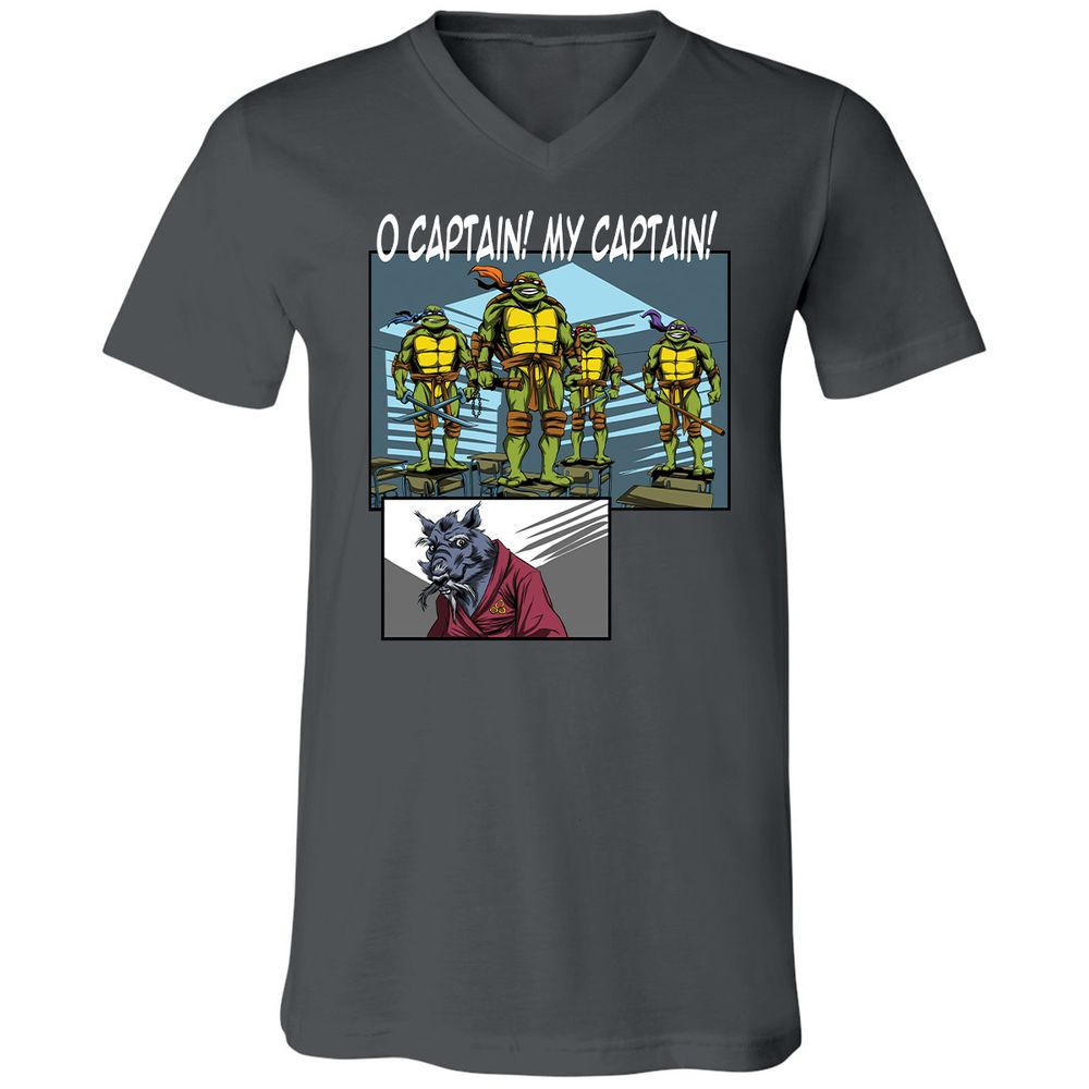 Unisex V-Neck T-Shirt - ENVLZECX - Asphalt - 12