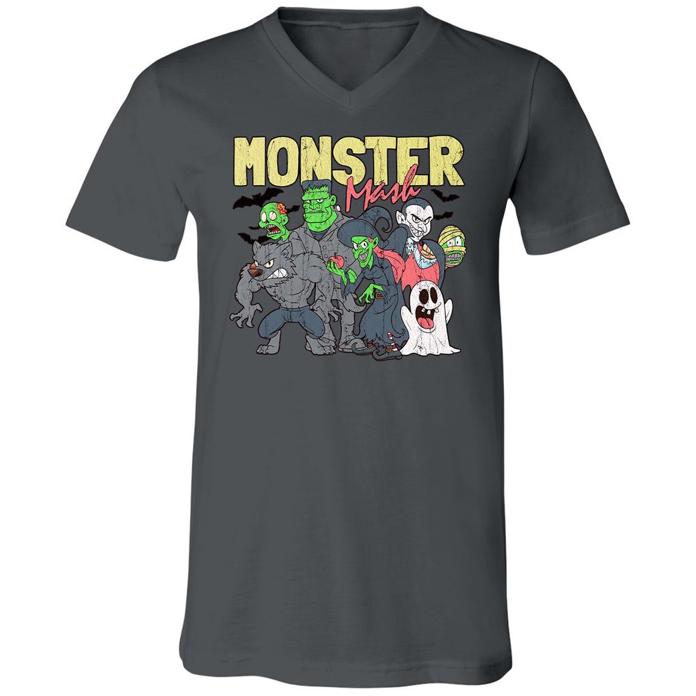 Unisex V-Neck T-Shirt - F5MWNDA2 - Asphalt - 12