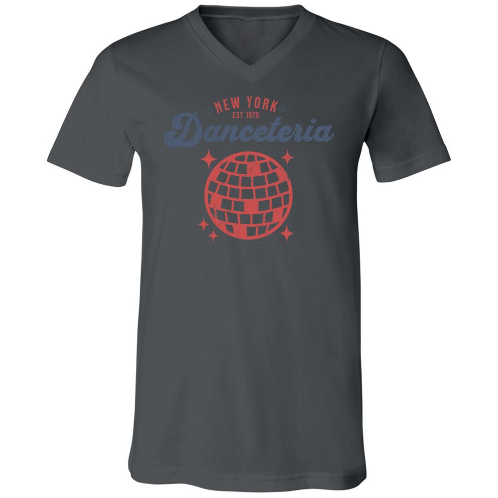 Unisex V-Neck T-Shirt - T9P6R5DM - Asphalt - 12