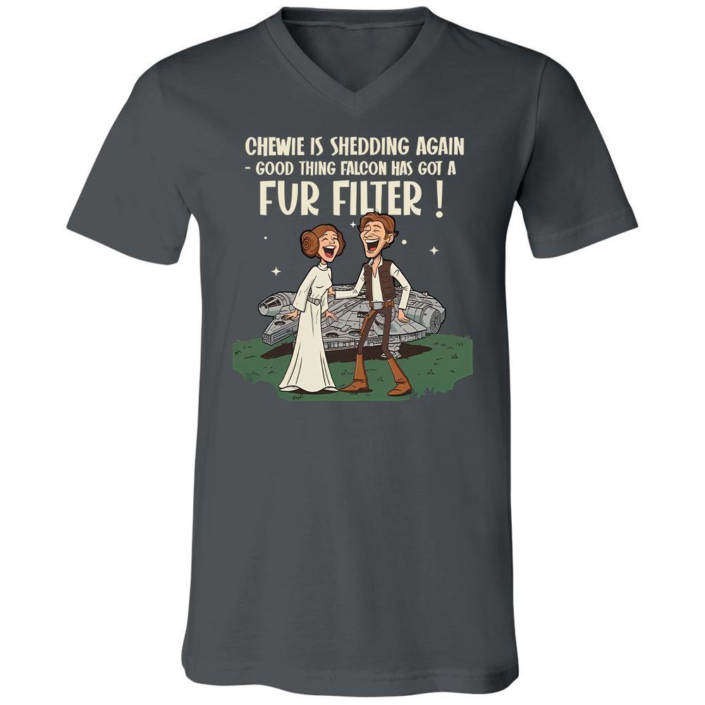 Unisex V-Neck T-Shirt - K36L2C8H - Asphalt - 12