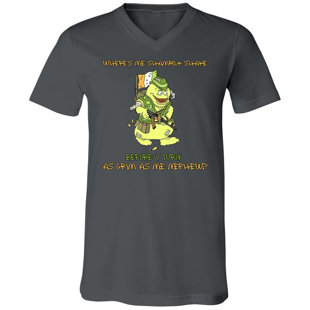 Unisex V-Neck T-Shirt - 22GWD7F9 - Asphalt - 12