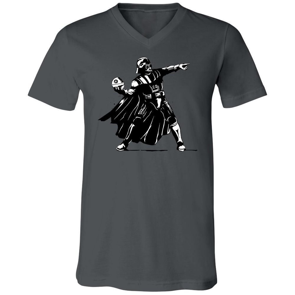 Unisex V-Neck T-Shirt - B81SR4X9 - Asphalt - 12