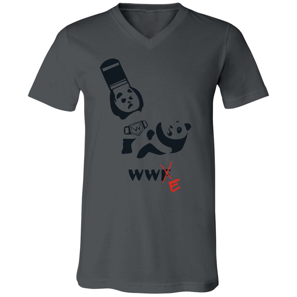 Unisex V-Neck T-Shirt - 8RTZP3EV - Asphalt - 12