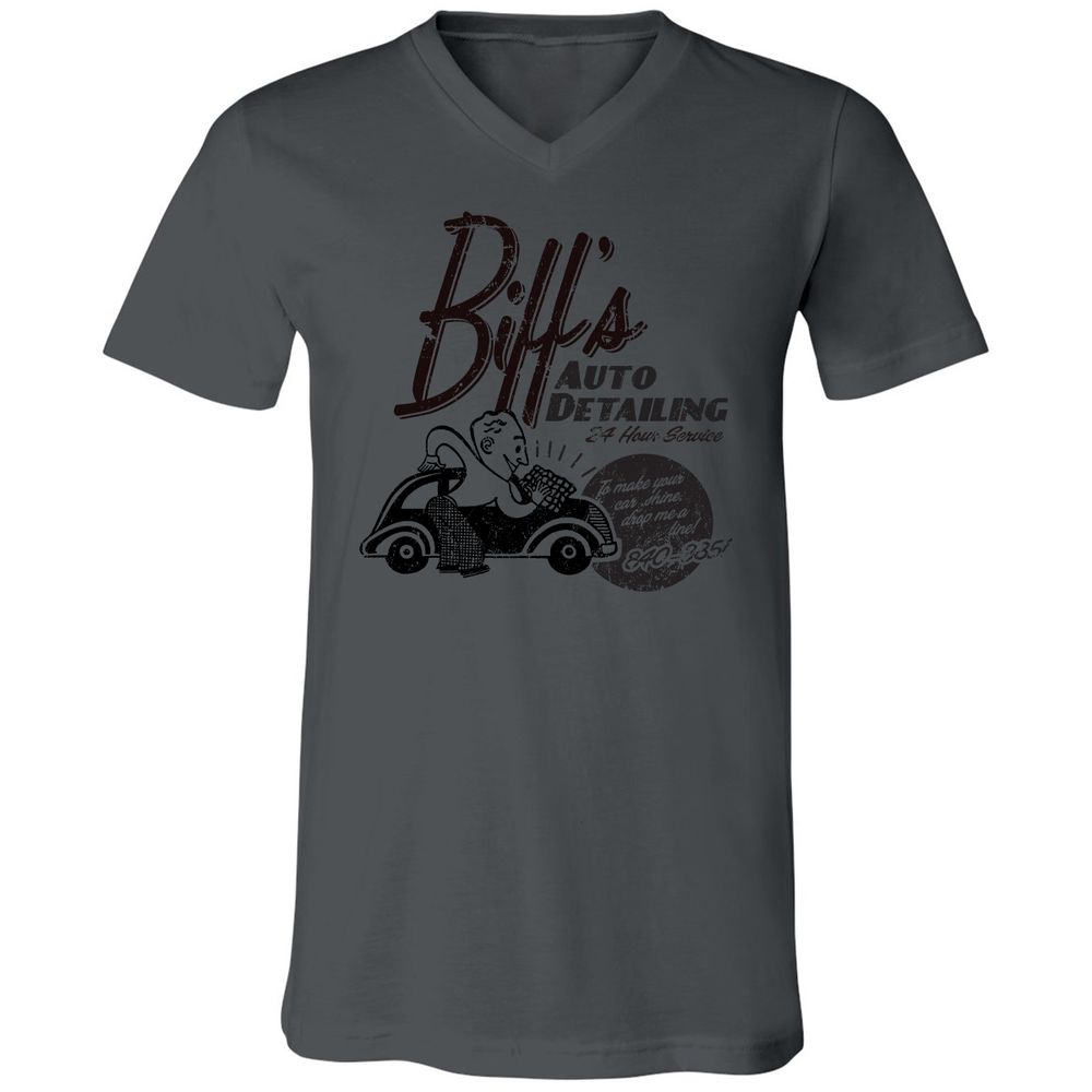 Unisex V-Neck T-Shirt - AHY7LPA8 - Asphalt - 12