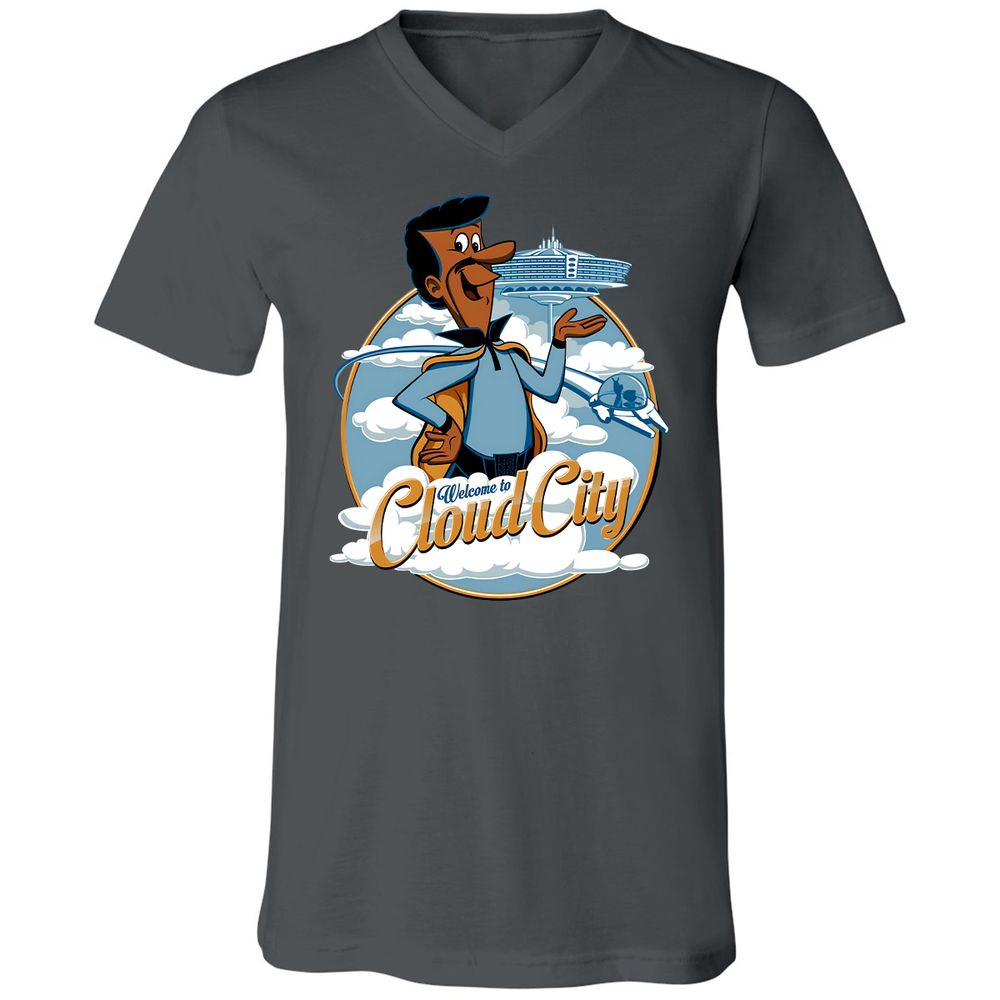 Unisex V-Neck T-Shirt - QAYFGR75 - Asphalt - 12