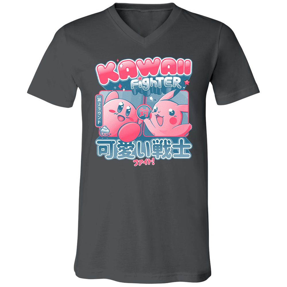 Unisex V-Neck T-Shirt - RQC5S1DS - Asphalt - 12