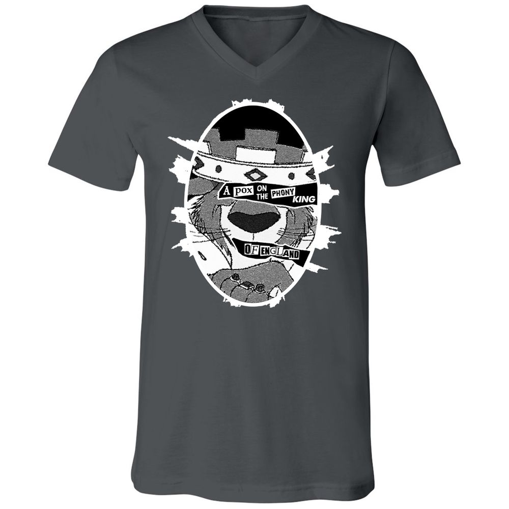 Unisex V-Neck T-Shirt - E1WNWPVP - Asphalt - 12