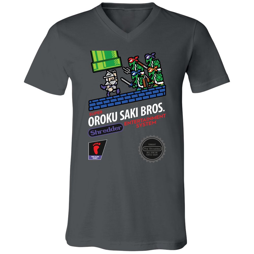 Unisex V-Neck T-Shirt - GQ11JWZG - Asphalt - 12