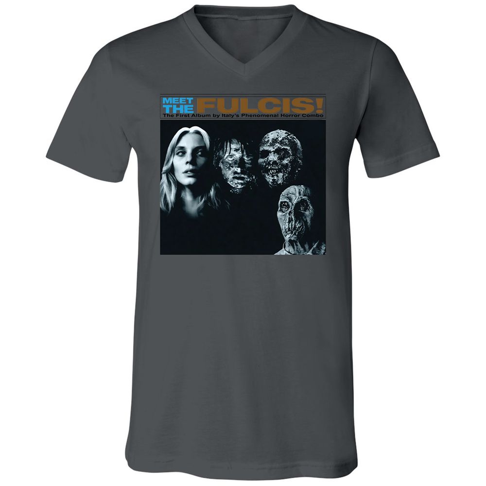 Unisex V-Neck T-Shirt - J26RGWF9 - Asphalt - 12