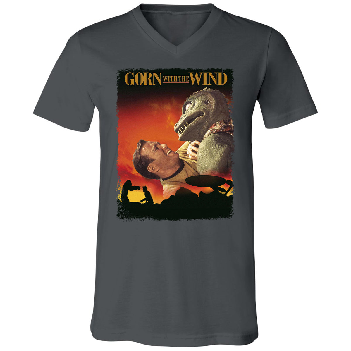 Unisex V-Neck T-Shirt - ASV5TAAZ - Asphalt - 12