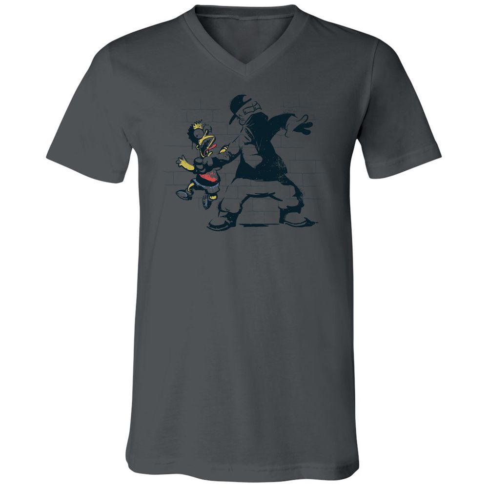 Unisex V-Neck T-Shirt - 9ZJKJMJJ - Asphalt - 12