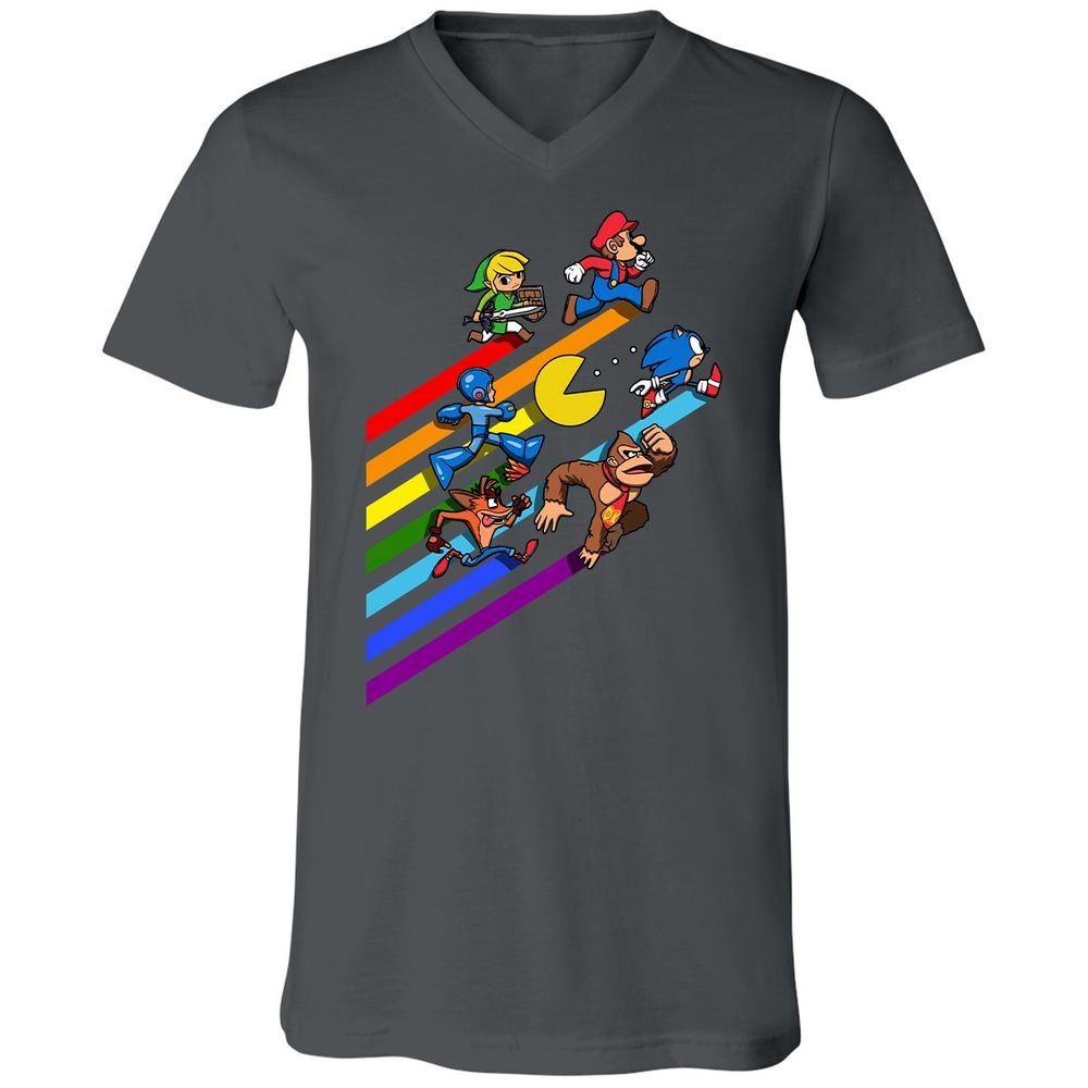 Unisex V-Neck T-Shirt - 2P46WR3A - Asphalt - 12