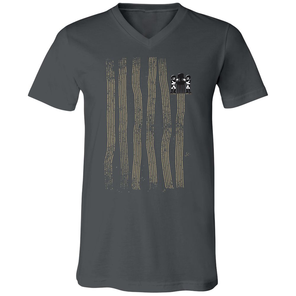 Unisex V-Neck T-Shirt - C5UD6S76 - Asphalt - 12