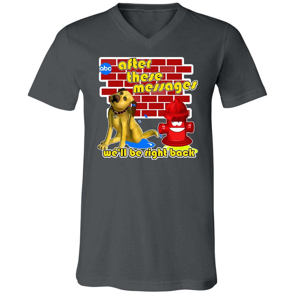 Unisex V-Neck T-Shirt - VHMJPGAW - Asphalt - 12